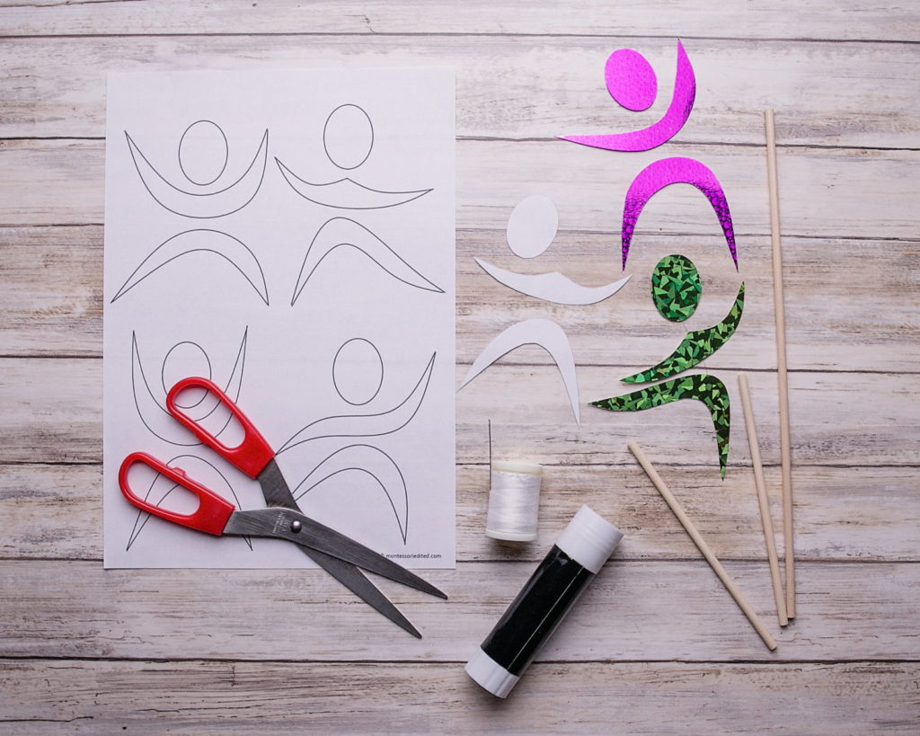 DIY Montessori Dancers Mobile - Montessori Edited