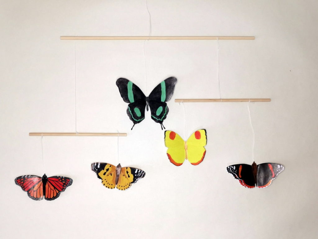 The individual butterflies of  Montessori Butterfly mobile, found in my Etsy shop.