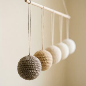 Beige Montessori Gobbi Baby Mobile DIY Kit