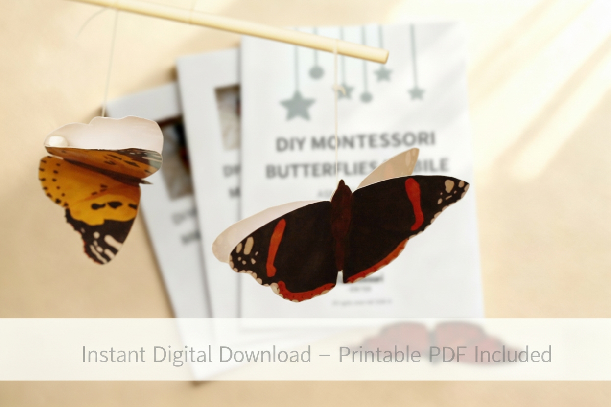 Printable Butterfly Mobile Pattern & Assembly Guide