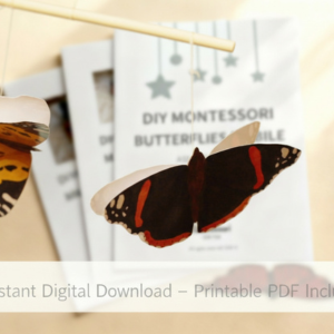 Printable DIY Montessori Butterfly mobile