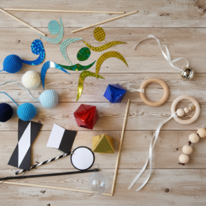 DIY Montessori Full Baby Mobile Set with crochet Gobbi