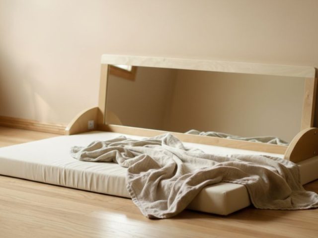 simple Montessori newborn environment prepared before birth